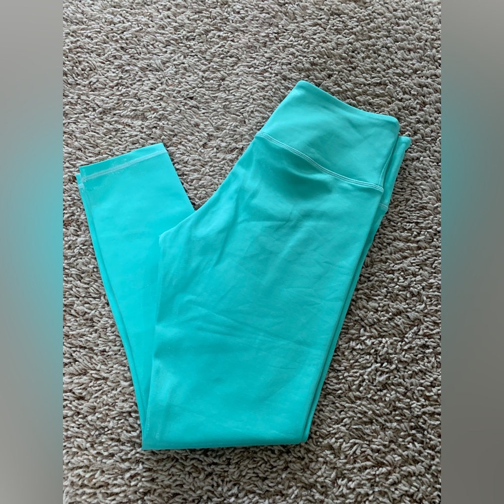 ZYIA Turquoise Metallic Plus Light n Tight Hi-rise 7/8 Legging Size 6-8
